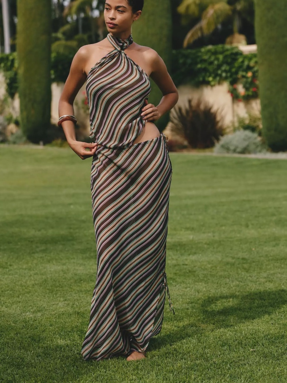 Anthropologie Wild Lovers Sahara Maxi Skirt SHEER EXTRA LONG COVERUP nwt